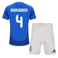 Camisa de time de futebol Itália Alessandro Buongiorno #4 Replicas 1º Equipamento Infantil Europeu 2024 Manga Curta (+ Calças curtas)